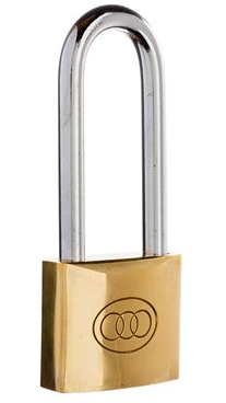 TriCircle Brass Padlock 38mm Long Shackle Key Differ